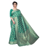 ofline selection Green Jacquard Saree - Single