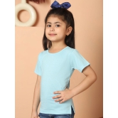 MINI & MING Girls Solid Round Neck Pure Cotton T-shirt