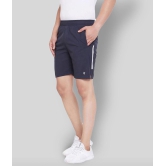 RANBOLT Navy Polyester Lycra Fitness Shorts - None