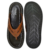 Ajanta Tan Flip Flops - None