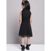 MINI & MING Girls V-Neck Sleeveless Georgette A-Line Dress