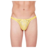 La Intimo Nylon Mens Thongs ( Yellow ) - S