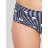 ILRASO - Navy Blue Polyester Printed Women's Briefs ( Pack of 1 ) - None