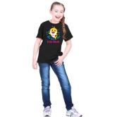 Girls Cotton Baby Shark Half Sleeve TShirt (Black) PID41505