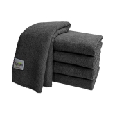 SOFTSPUN Microfiber Cloth - 5 pcs - 40x40 cms - 340 GSM Grey- Thick Lint & Streak-Free Multipurpose Cloths - Automotive Microfibre Towels for Car Bike Cleaning Polishing Washing & Detailing