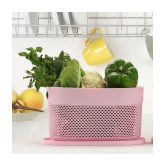 Oliveware - Plastic Pink Utility Container ( Set of 2 ) - Pink