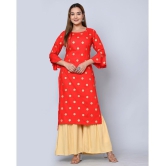 MAUKA - Red Straight Rayon Womens Stitched Salwar Suit ( Pack of 1 ) - None