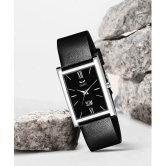 HAMT Black Leather Analog Mens Watch