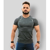 Fuaark - Dark Grey Polyester Regular Fit Mens Compression T-Shirt ( Pack of 1 ) - L