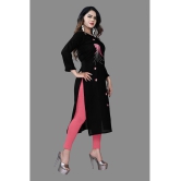 haya fashion - Black Rayon Women's Straight Kurti ( Pack of 1 ) - None