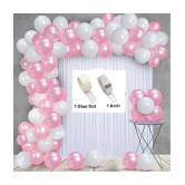 Kiran Enterprises 50 pcs Metallic Balloon + 1 Balloon Arch + 1 Balloon Glue Dot  Birthday Balloon Decoration - Multicolor