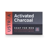 Ustraa Deo Soap with Activated Charcoal For Men- 100 g (Pack of 8) - Activated Charcoal Soap with Deo Fragrance - Cleans toxins and bacteria - No Sulphate