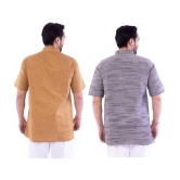 DESHBANDHU DBK - Multi Cotton Mens Regular Kurta ( Pack of 2 ) - None