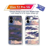 NBOX - Multicolor Printed Back Cover Silicon Compatible For Vivo T2 Pro 5G ( Pack of 1 )