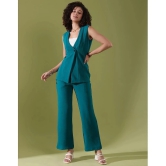 Selvia Teal Dyed Pant Top Set - None