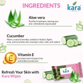 Kara Aloevera & Cucumber Refreshing Facial Wipes Pack of 20 (5 Pulls)