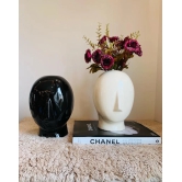 Adorable Human Face Vases-Grey / H: 9 inch | L: 6 inch | W: 7 inch / Polyresin