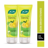 Joy Skin Brightening Lemon Face Wash with Vitamin C For Glowing Skin 200ml, (Pack of 2 X 100ml)