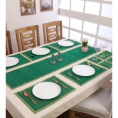 Silpakarman Bamboo Dining Mats - Green (Set of 13)