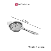 LAZYWINDOW White Steel Strainer ( Pack of 1 ) - White