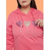 AUSTIVO Fleece Pink Hooded Sweatshirt - None