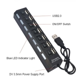 UGPro 7 port USB Hub WIth Independent On / Off Switch for each port