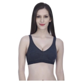 Elina Cotton Sports Bra - Black - None