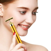 Gold T-Shaped Waterproof Face Massager Rejuvenate & Refresh Your Skin