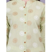 HIGHLIGHT FASHION EXPORT Cotton Printed Straight Womens Kurti - Green ( Pack of 1 ) - None