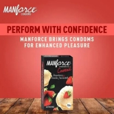 MANFORCE Cocktail Condoms with Dotted-Rings Strawberry & Vanilla Flavoured- 10 Pieces & Extra Dotted Litchi Flavoured Condoms - 10 Pieces Condom (Set of 2 20 Sheets)