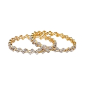 YouBella Multicolor American Diamond Gold Plated Bangle Set - 2 Piece - 2.4