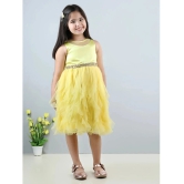 Toy Balloon Kids Yellow Net Girls Frock ( Pack of 1 ) - None