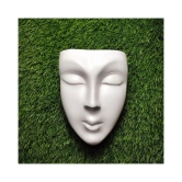 DZIGN Face Planter, White Head Planter for Home Decor and Garden Hanging. White Female Face Planter Pack of 1.