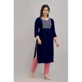 Kapadia - Navy Straight Rayon Womens Stitched Salwar Suit ( Pack of 1 ) - None