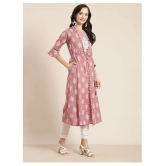 Juniper - Pink Cotton Womens Jacket Style Kurti ( Pack of 1 ) - S