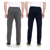 Zeffit Solid Men Navy, Grey Track Pants (Pack Of 2 ) - XL