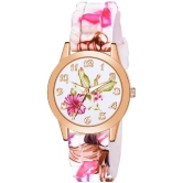 Rhonium Multicolor PU Analog Womens Watch