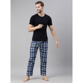 JOVEN MENS CHECKED PYJAMA-M / Blue