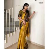 Apnisha Cotton Silk Embellished Saree With Blouse Piece - Mustard ( Pack of 1 ) - Mustard