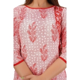 JAIPURETHNICWEAVES Women's Cotton Cambric Floral Printed Straight Kurta