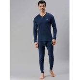 Lux Cottswool Cotton Blend Mens Thermal Sets ( Blue ) - None