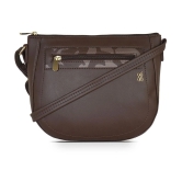 Baggit Brown Faux Leather Handheld - Brown