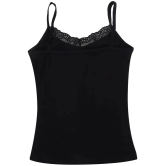 BODYCARE Girls Camisole Dori Neck Sleeveless Pack Of 2-Black - None