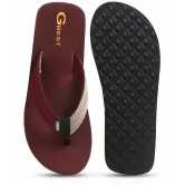 G Best Maroon Mens Thong Flip Flop - None