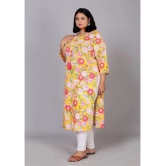 JC4U Cotton Blend Printed Straight Womens Kurti - Multicoloured ( Pack of 1 ) - None