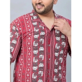 AUSTIVO Cotton Blend Regular Fit Printed Half Sleeves Mens Casual Shirt - Maroon ( Pack of 1 ) - None