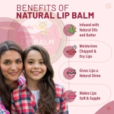 BabyOrgano Ayurvedic Natural Lip Balm | Infused with Cow Ghee & Jojoba Oil | Enriched With Shea Butter | Heals Dry And Chapped Lips in Kids | Safe For Kids-Rose & Pomegranate