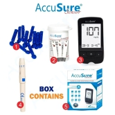 ACCUSURE - Sensor 25 Strips & Glucometer