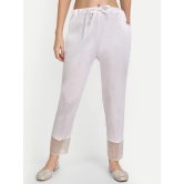 Women White Pleated Trouser