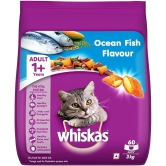 Whiskas Adult (+1 year) Dry Cat Food Food, Ocean Fish Flavour 3 kgs